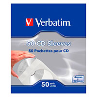 Verbatim CD/DVD Papir lommer (12,6x12,6cm) 50-pack