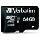 Verbatim Premium MicroSDXC Kort 64GB V10 A1 m/Adapter