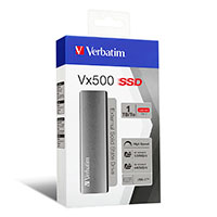 Verbatim Store n Go Vx500 Ekstern SSD Harddisk 1TB (USB-C/USB-A)