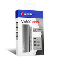 Verbatim Store n Go Vx500 Ekstern SSD Harddisk 2TB (USB-C/USB-A)
