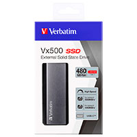Verbatim Store n Go Vx500 Ekstern SSD Harddisk 480GB (USB-C/USB-A)