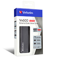 Verbatim Store n Go Vx500 Ekstern SSD Harddisk 480GB (USB-C/USB-A)