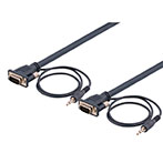 VGA kabel 10m m/3,5mm audio (1920x1200) Sort