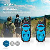 Walkie Talkie - 2-Pack (3 km) Bl - Nedis