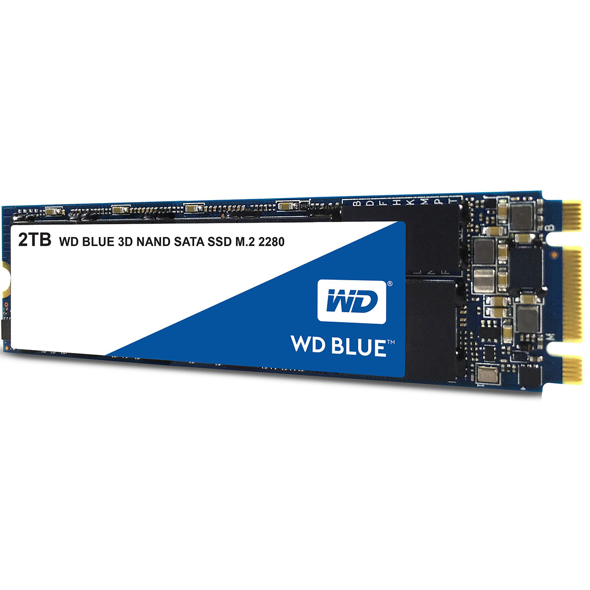 Tung lastbil faktor katolsk WD Blue 3D Nand M.2 Intern SSD 2TB (SATA III)