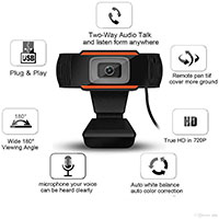 Webcam 720p - 2-vejs (m/mikrofon) Good Office CAMA870