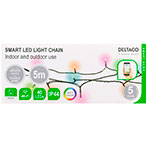 Wi-Fi LED lyskæde udendørs - 5m (40 LED) Farve - Deltaco