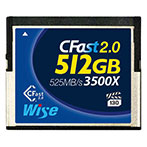 Wise CFast 2.0 Hukommelseskort 512GB (3500x) Bl