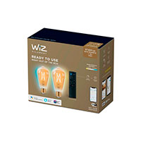WiZ startst (2x LED filament pre E27 + Fjernbetjening)