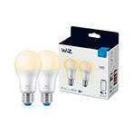 WiZ WiFi dæmpbar LED pære E27 - 8W (60W) Hvid - 2-Pack