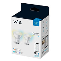 WiZ WiFi LED pære GU10 - 4,7W (50W) Hvid - 2-Pack