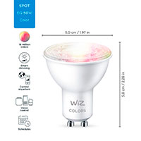 WiZ WiFi LED pære GU10 - 4,9W (50W) Farve