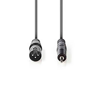 XLR adapter kabel 1,5m (3-pin Han/3,5mm Han) Nedis