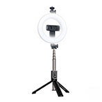 XO Bluetooth Tripod/Selfie-Stick m/LED Ringlight (95cm)