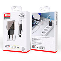 XO CE05 Clear USB-C oplader m/USB-C Kabel 30W