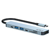 XO HUB008 Dock (HDMI/USB-C/USB-A/SD/MicroSD)