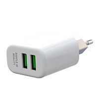 XO L85C USB Lader 2,4A + USB-C kabel (2xUSB-A) Hvid