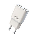 XO L92C USB Lader 2,4A (2xUSB-A) Hvid