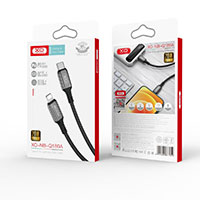 XO NB-Q180A Lightning Kabel 20W - 1m (USB-C/Lightning) Sort