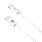 XO NB-Q190A USB-C Kabel 60W - 2m (USB-C/USB-C) Hvid