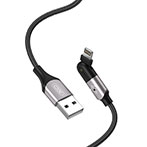 XO NB176 Lightning til USB-A Kabel 2,4A - 1,2m (180 grader)