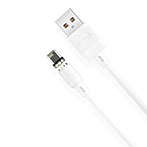 XO NB187 Lightning - USB-A Kabel 2,1A - 1m (Magnetisk) Hvid