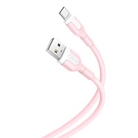 XO NB212 USB-C Kabel 2,1A - 1m (USB-A/USB-C) Pink