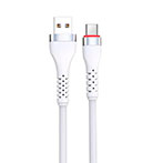 XO NB213 USB-C Kabel 2,4A - 1m (USB-A/USB-C) Hvid