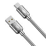 XO NB216 USB-C Kabel 1m (USB-C/USB-A) Sølv