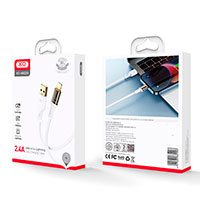 XO NB229 Clear Lightning Kabel 1m (Lightning/USB-A) Hvid