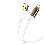 XO NB229 Clear Lightning Kabel 1m (Lightning/USB-A) Hvid