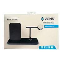 Zens Qi Dock 20W m/Apple Watch Lader (+USB) Sort