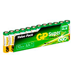 AA batterier (Alkaline) GP Super - 12-Pack