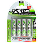 Ansmann Genopladelige AA Batterier (1300mAh) 4-Pack