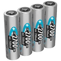 Ansmann Genopladelige AA Batterier (2700mAh) 4-Pack