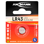 Ansmann LR43 Batteri 1,5V (Alkaline) 1-Pack