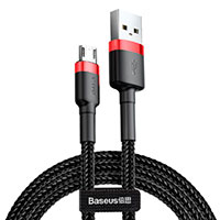 Baseus Cafule microUSB - USB-A  Kabel 2,4A - 1m (Rd/Sort)