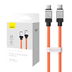 Baseus CoolPlay 100W USB-C Opladerkabel - 2m (USB-C/USB-C) Orange