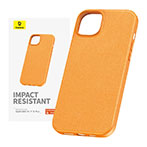 Baseus Fauxther Cover t/iPhone 15 Plus (PU) Orange