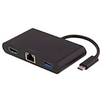 Deltaco USB-C Dock (HDMI/RJ45/USB-A/USB-C) Sort
