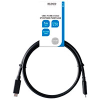 Deltaco USB-C Kabel 100W - 1m (USB-C/USB-C) Sort