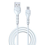 Devia Kintone microUSB - USB-A kabel - 1m (2,1A) Hvid