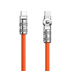 Dudao L24CC Vinklet USB-C Kabel 120W - 2m (USB-C/USB-C) Orange