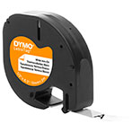Dymo Letratag Iron-On Label - 2m (12mm) Sort p hvid