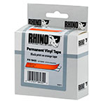 Dymo Rhino Permanent Vinyl Label Tape - 5,5m (12mm) Sort/Orange
