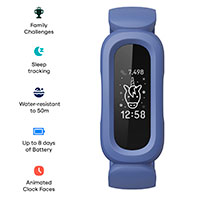 Fitbit Ace 3 Brne Smartwatch - Bl/Grn