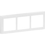 LK Fuga Soft 63 design ramme (3x1 Modul vandret) Hvid