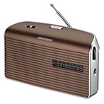 Grundig Music 60 VHF/MW Radio m/Antenne (3,5mm) Brun/Slv