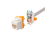 Keystone Connector Cat6a m/drejeterminering (UTP) Toolless