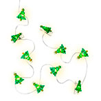 LED lyskde CHRISTMAS TREE m/timer 1,4m (10 LED) Batteri